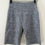 Beyond Yoga  Spacedye high-waisted biker shorts in gray heather 7” Photo 0