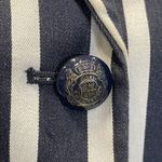 Jones New York Signature Womens 10 Blazer Americana Navy/White Striped Stretch Blue Photo 4