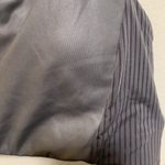 Fabletics  metallic gray padded woman sport bra size LARGE criss cross back Photo 1