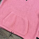 PINK - Victoria's Secret PINK Cozy Fleece Women L Pink Zip Drawstring Mock Neck Front Pocket Warm Outdoor Photo 3