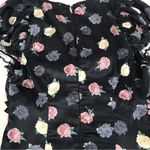 MABLE Black Floral Milkmaid Midi Dress Sweetheart Fairy Grunge WhimsiGoth Small Photo 8