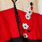 Sag Harbor  Women's Red, Black, and White short sleeve Cardigan xl NWT Photo 1