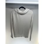 Ralph Lauren Lauren  Womens Fold-Over‎ Collar Side Slits Pullover Sweater White L Photo 1