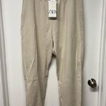 ZARA  Womens Cream Bone Sweatpant Joggers Size XL Extra Large 100% Cotton New Photo 0