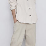 ZARA  Cream Corduroy Shacket Photo 0