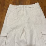 Torn By Ronny Kobo  Wide Leg Cargo Pant Linen Blend Bernee $350 large stone color Photo 4