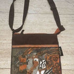 Laurel Burch Brown‎ Canvas Horses Swing Crossbody Purse Shoulder Handbag Photo 0