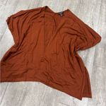 Susan Graver  weekend jersey knit relaxed oversized Rust Open Front Cardigan Photo 4
