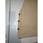 Chico's Beige Taupe Cotton Linen Sweater Vest 3 XL Side Button Layers Preppy Photo 8