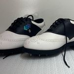 Foot Joy Black and White Spike Golf Shoes Size 7 Photo 0