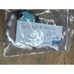 Turquoise & Pearl Stretch Bracelet With Swarovski Crystal Pave Accents White Photo 5