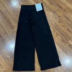 Frame The Jetset Wide Crop Pants in Sheen Noir Black Size 1 Stretch Pull-On Photo 6