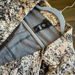 NU Long Line Jacket Soft Jersey Blazer Crackled Splatter Printed Edgy Goth Punk Black Size M Photo 2