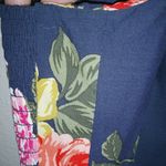 Old Navy Cami Skater Dress S Navy Tropical Floral Bold Roses Sun Dress Photo 6