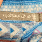 Love and Pineapples Quarter Zip Fleece Jacket Womens Size L Blue Size L Photo 4