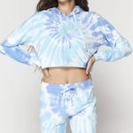 Spiritual Gangster  Tie‎ Dye Luna Crop Hoodie Blue Size Small Photo 0