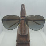 Ralph Lauren  Polarized Silver & Tan Aviator Sunglasses Photo 0