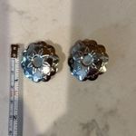 Silver Tone conch western earrings NFR rodeo minimalist classic neutral staple Photo 2