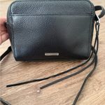 Rebecca Minkoff  black pebbled leather zipper crossbody bag Photo 5