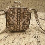 Talbots Bag Leather Black Crossbody Animal Print Photo 5