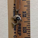 Unique Vintage 925 Sterling Silver Dolphin Blue Evil Eye Pendant 24” Necklace 7g Photo 9