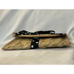 Vintage Depre Bahamas Straw Woven Clutch Black Polka Dot Bow Envelope Style Photo 8