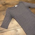 Michael Stars  for Anthropologie gray knit‎ metallic thread quarter sleeve blouse Photo 1