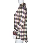 Isabella Sinclair Shirt Womens Small Cream Black Plaid Button Up Campcore Cabin Photo 2