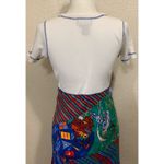 carole little Sport Petites Vintage 80s White Graphic Skirt Button Dress Photo 4