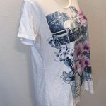 Style & Co  Sport petite white floral zebra short sleeve top Photo 4