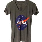Mighty fine Gray Graphic NASA Short Sleeve Lightweight Casual T-Shirt Women SZ S Photo 0