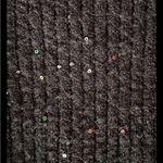 1. State Ribbed Black Sequin Womens Squareneck Sparkle Sweater S Goth Grunge Crop Photo 9