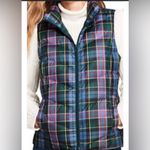 Lands' End 600 fill Down Puffer Vest XL full zip winter green purple yellow Photo 1