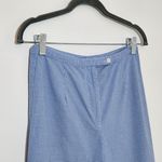 Blue Check Pants Size 4 Talbots Petite Blue Gingham Cropped Pants Photo 4