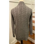 Zara Knit Chunky Cable Knit Wool Blend Gray Cardigan, S Photo 1