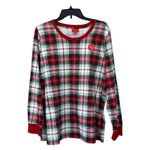 NWT Holiday Lane Women’s Plaid Pajama Top T Shirt Long Sleeve Pure Cotton XXL Size XL Photo 0