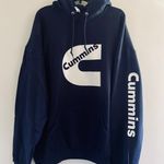 Cummins Hoodie Dark Blue Size Large Photo 2