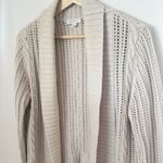 Garnet Hill  Cashmere Angora Lams Wool Cardigan Cream Beige Open Sweater XS Photo 4
