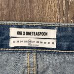 One Teaspoon One x  Denim Distressed Patch Work Straight Leg Blue Jeans Size 26 Photo 7