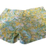 Lilly Pulitzer Women’s Lily Pulitzer Callahan Short Sz14 100% Cotton Grn/Ylw Photo 1