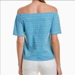 J. McLaughlin  Catalina Cloth Nomi Off Shoulder Top | Blue/Green | XS Photo 1