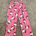 Hello Kitty  Pink & Red Fleece Pajama Pants Medium Photo 4