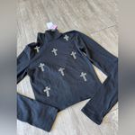 Rue 21 Black Turtleneck with Rhinestone Accents Photo 3