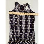 OndadeMar Tank Dress Womens XS Cover Up Stretch Ruffles Nautical Anchor Travel Blue Photo 3