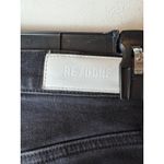 RE/DONE Jeans Wome 24 Black Washed Noir Comfort Stretch High Rise Stove Pipe Photo 6