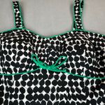 Madison Leigh Dress Womens 12 Black White with Green Trim Sleeveless Summer Photo 7