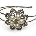 David's Bridal David’s Bridal Double Headband with Crystals and Pearls Photo 0