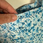 Free People White And Blue Dainty Floral Bohemian Puff Sleeve Maxi Dress Photo 7