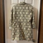 Harolds Women’s Gold/Tan Woven Print Acetate Dress Coat size M Size M Photo 5