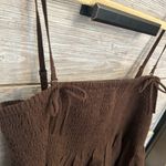 American Eagle  Smocked Babydoll Bow Tank Top Size Medium Photo 3